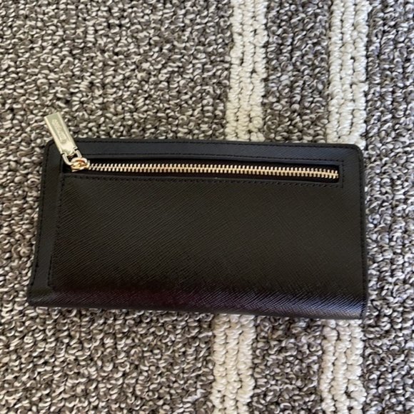 Kate Spade Staci Large Slim Bifold Wallet Black - Picture 2 of 16
